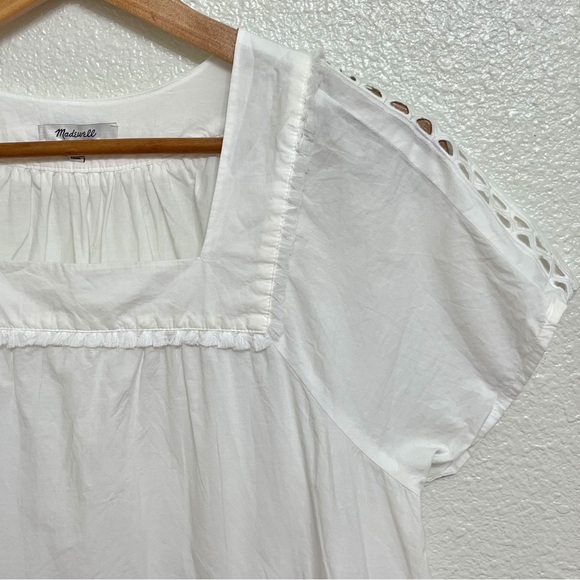 Madewell Angelica Eyelet Top Boho White Medium - Picture 3 of 10